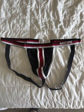 Nasty Pig Black, Red & White Jock